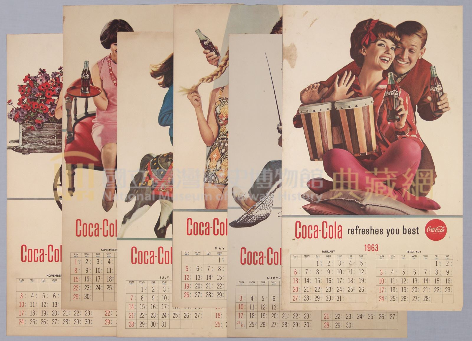 1963年可口可樂廣告年曆組
