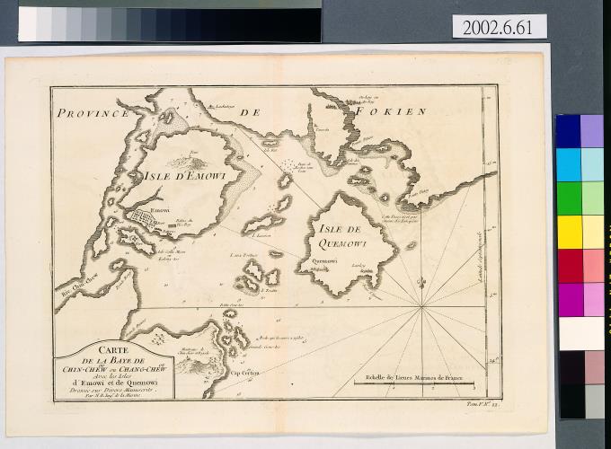 Jacques Nicolas Bellin〈泉州、漳州灣與廈門、金門島海圖〉