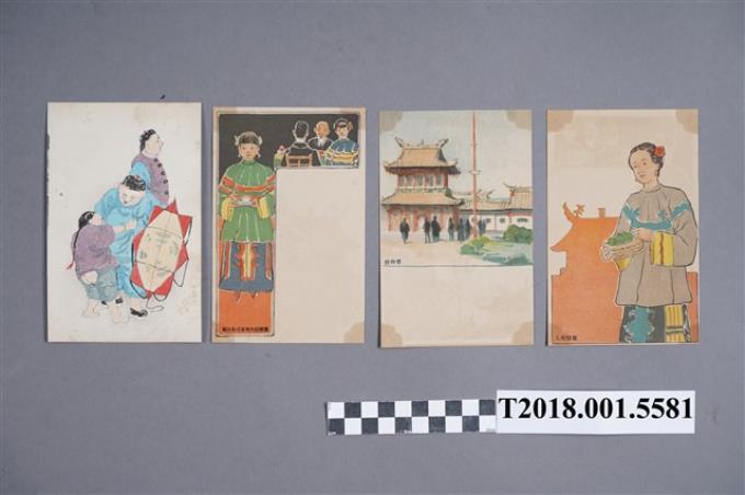 大典紀念京都博覽會臺灣館相關圖像風景明信片 (共2張)