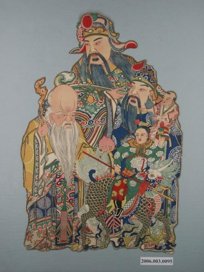 石版印福祿壽三仙- 藏品資料- 國立臺灣歷史博物館典藏網