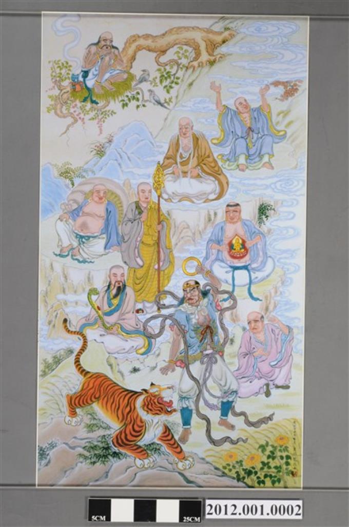 馬芥龍繪十八羅漢之伏虎- 藏品資料- 國立臺灣歷史博物館典藏網