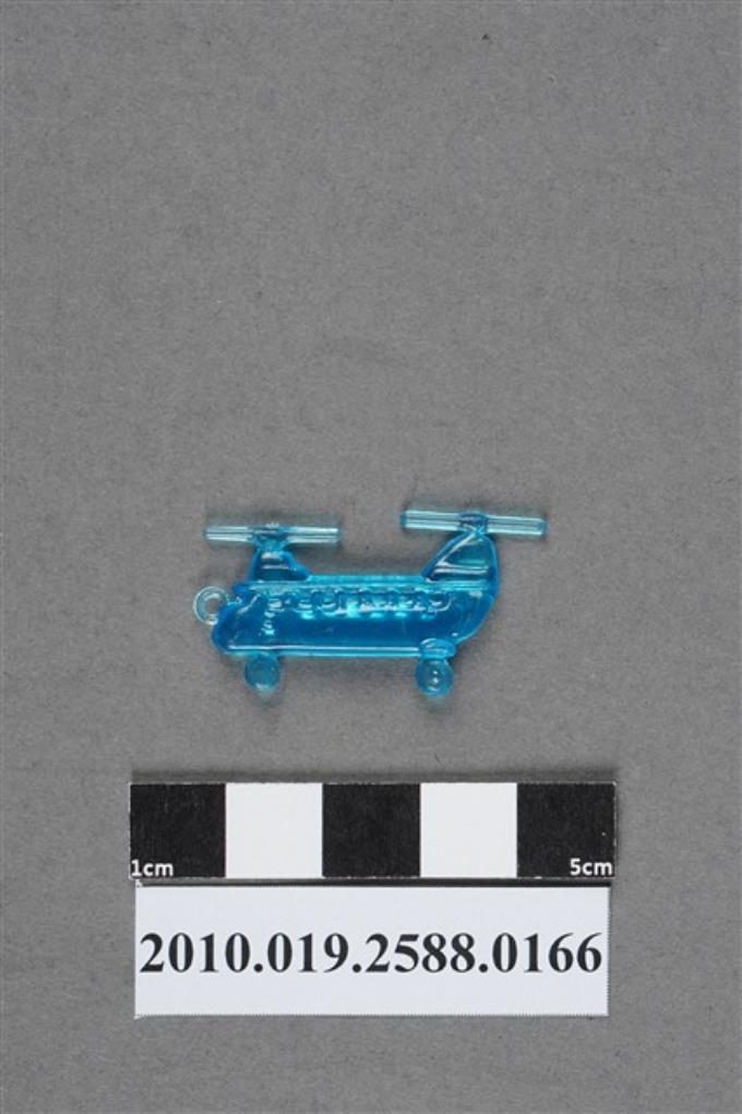 藍色雙螺旋槳直升機造型尪仔仙 (共2張)