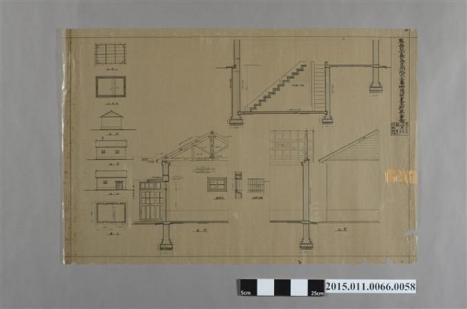 專賣局嘉義支局給水工事唧筒裝置室新築工事圖 (共2張)