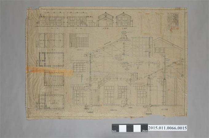 專賣局宮前工場內樟木集約製腦中間試驗工場即便所新築並建物符號四十一其他模樣替修繕工事 (共2張)