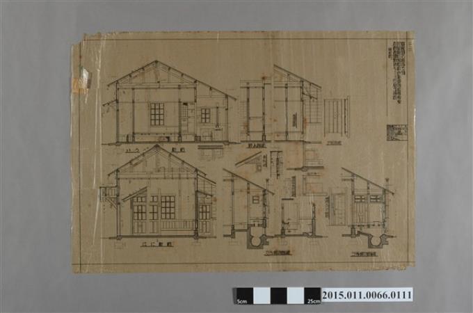 專賣局花蓮港支局附屬豐田煙草耕作指導所事務室及宿舍(建物符號かヨ)改築工事圖 (共2張)