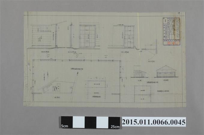 專賣局關西製腦技術員講習所自轉車置場場物品倉庫模樣替其他修繕工事圖 (共2張)