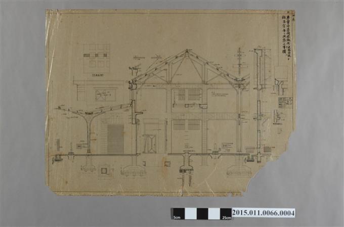 專賣局宜蘭出張所建物符號十八雜品倉庫ニ改築工事圖 (共2張)