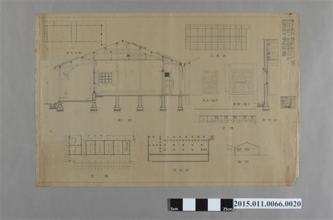 台北酒工場宮前分工場符號貳ヲ乾燥室其他ニ模樣替工事設計圖 (共2張)