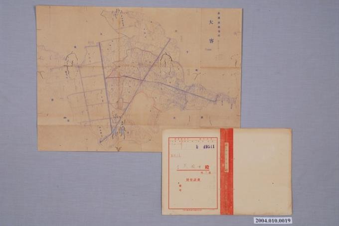地籍圖謄本〈五千分一大客〉與日本勸業銀行貸款證書 (共1張)