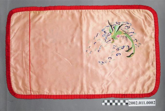 粉緞底鳳紋枕套 (共3張)