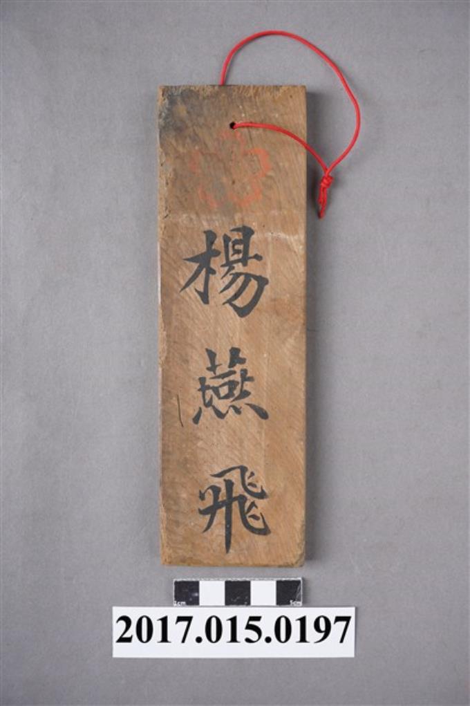 州立臺南第二中學校教師楊燕飛名牌 (共4張)