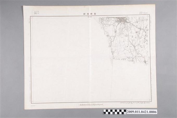 大日本帝國陸地測量部編繪〈五萬分一地形圖臺南十五號－臺南南部〉假製版 (共2張)