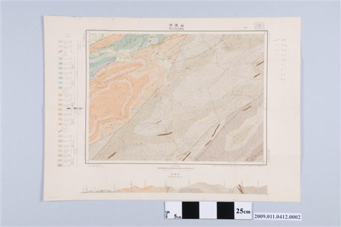 臺灣總督府殖產局出版〈五萬分一臺灣地質圖幅第十八號－李崠山〉 (共2張)