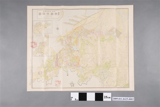 文英堂編纂〈一萬六千八百分一最新青島市街圖〉 (共2張)