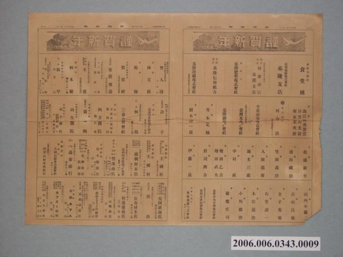 新高新報社出版《新高新報》1937年1月1日9、10、31、32版 (共2張)