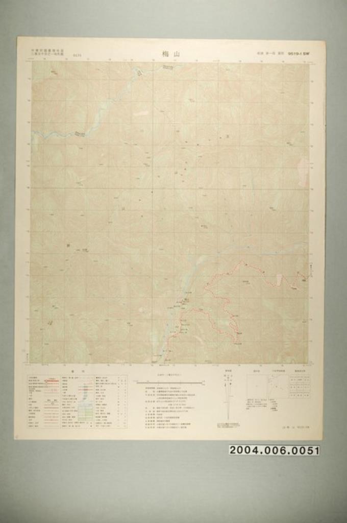 聯勤測量署〈中華民國臺灣地區二萬五千分一地形圖－梅山〉 (共1張)