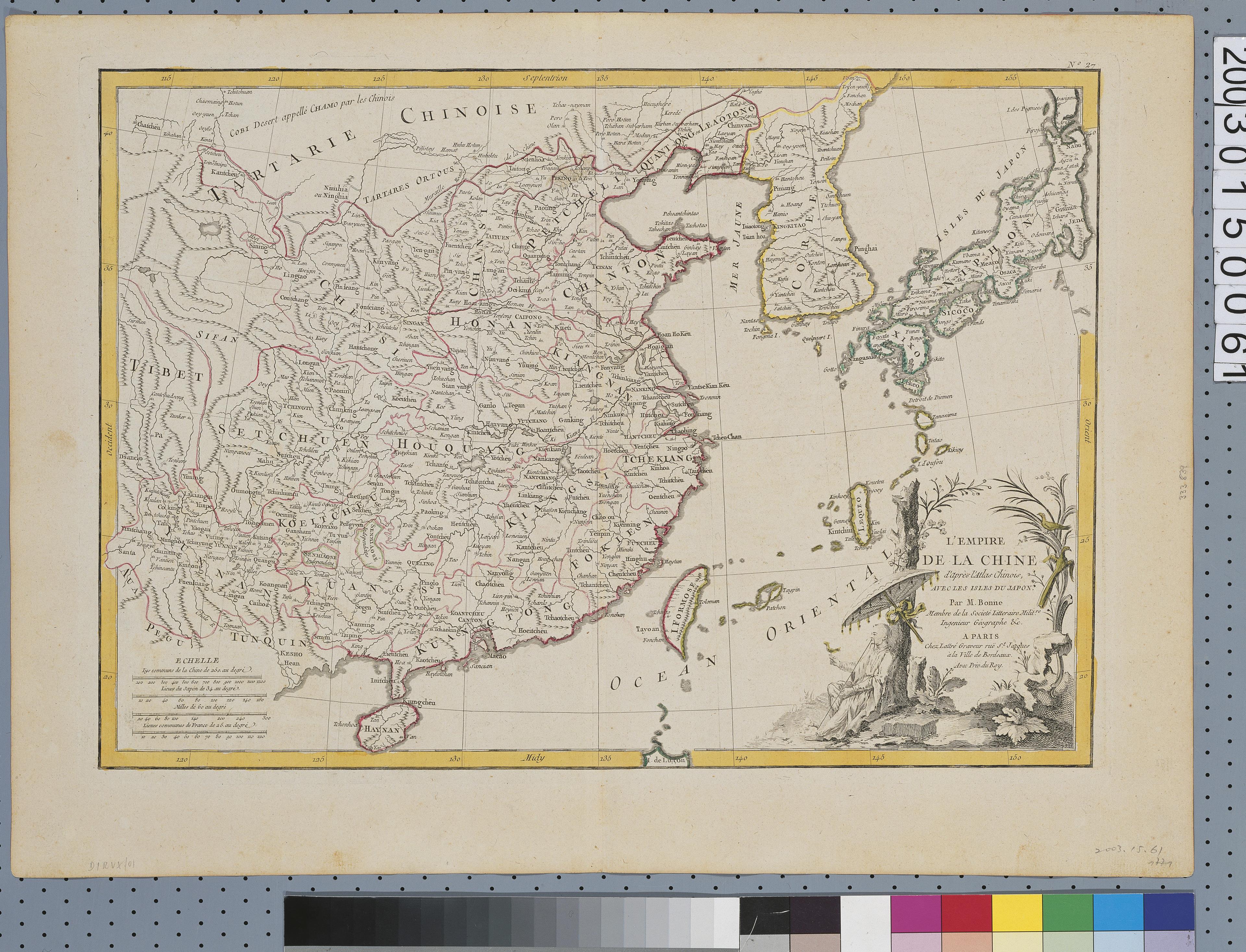 Rigobert Bonne〈中華帝國與日本群島圖〉 (共1張)