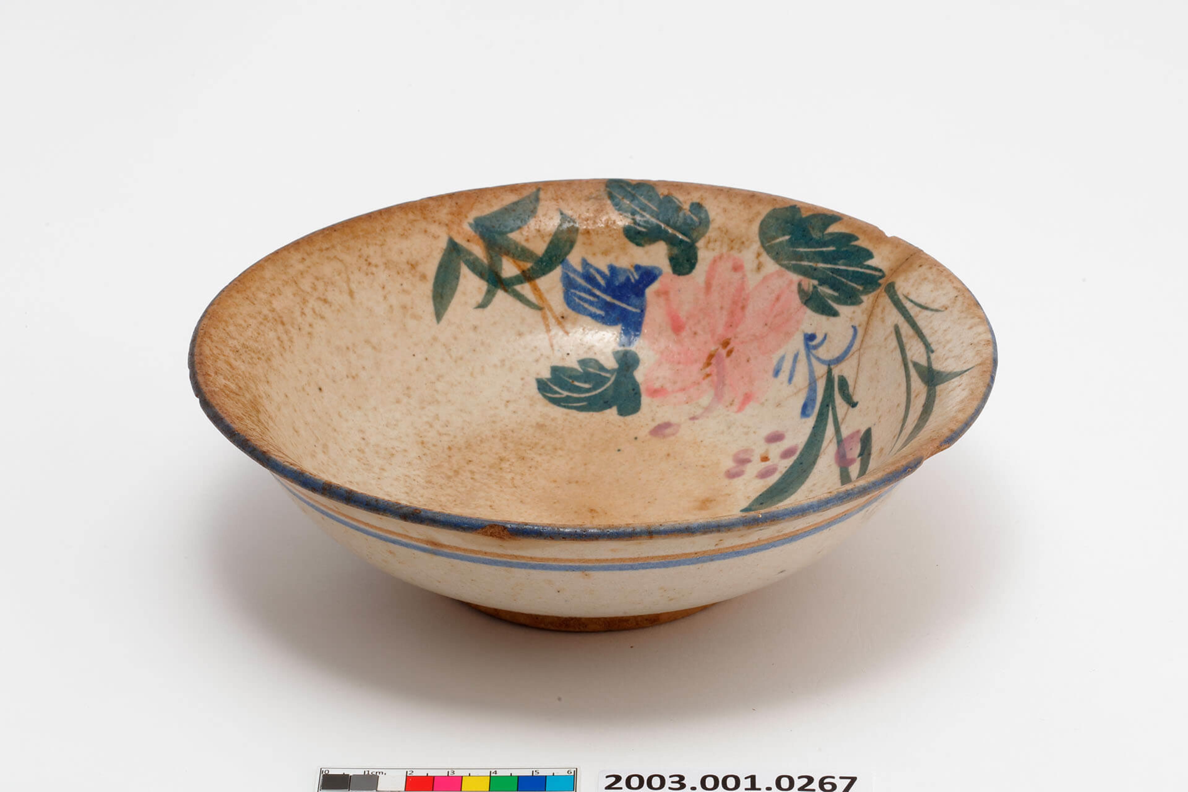 彩繪花草紋瓷碗 (共2張)