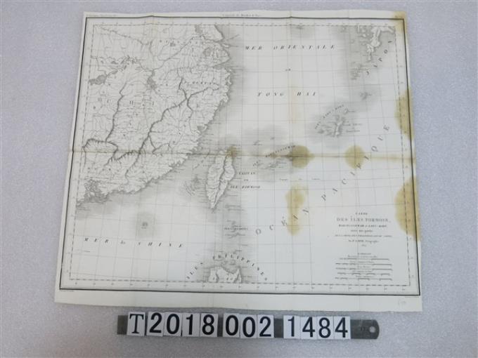 Pierre Lapie製〈中國東南沿海、臺灣與琉球地圖〉 (共1張)