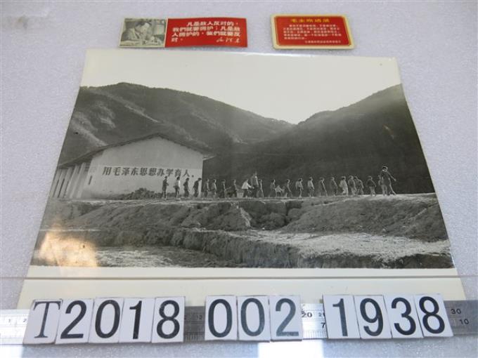 毛澤東思想及毛澤東語錄與小學外牆標語照片 (共1張)