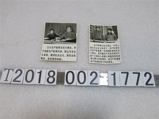 林彪與毛澤東及無產階級文化大革命文宣照片 (共1張)