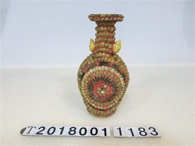 同心圓紋貝殼拼貼花瓶 (共1張)