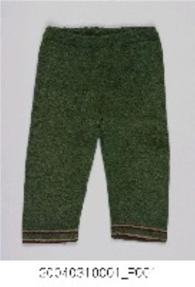 綠毛料針織男童長褲
