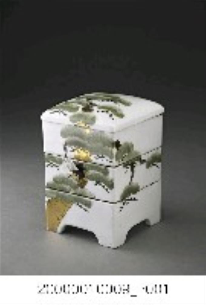 瓷製方形帶蓋重盒