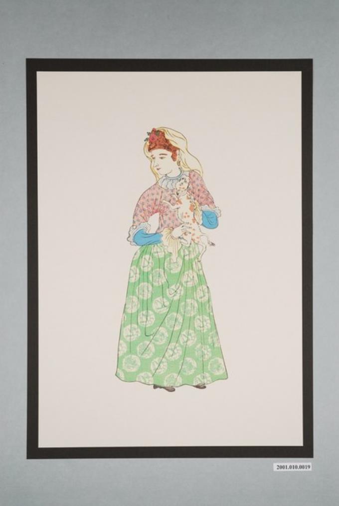 長崎版畫－荷蘭女人 (共2張)