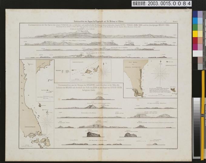 普魯士王家海軍〈自日本至開普敦、聖赫勒拿島間五地圖〉
