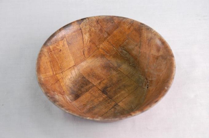 木製菱格紋大碗 (共2張)