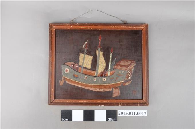 螺鈿南蠻船漆器畫 (共4張)