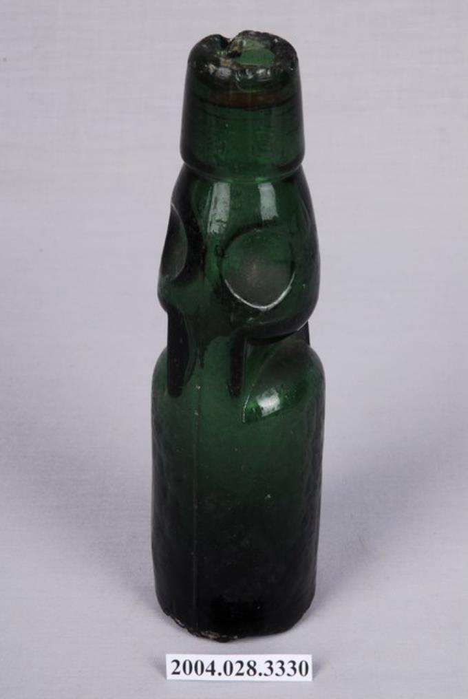 深綠色圓柱形彈珠汽水玻璃瓶 (共3張)