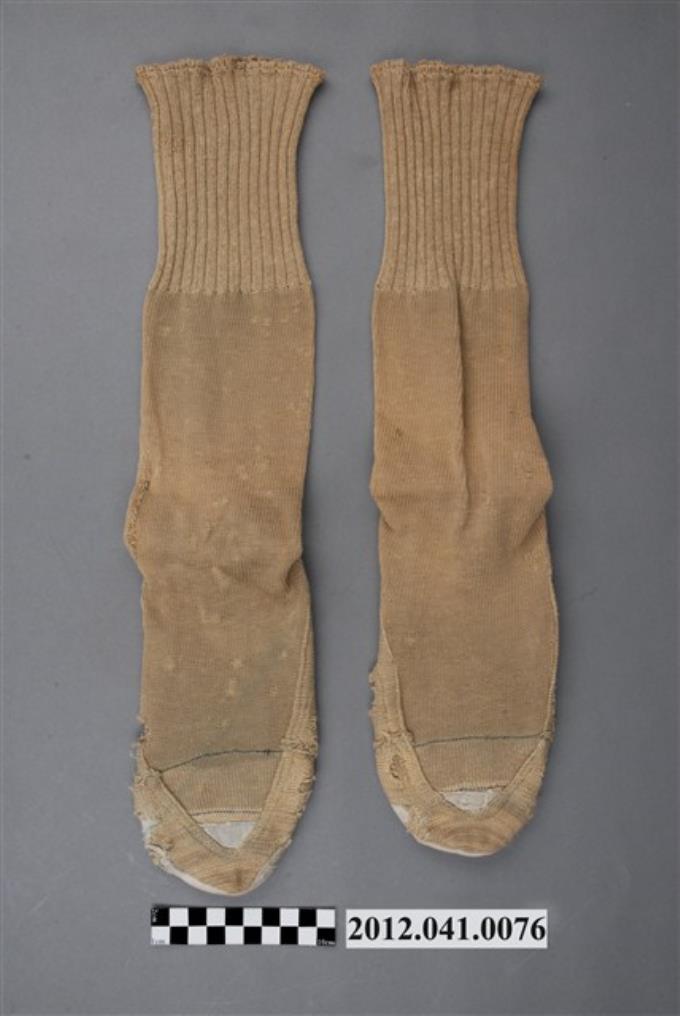 淺棕色針織筒襪組 (共2張)