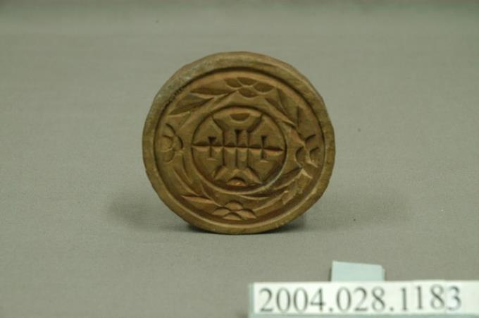 圓形單面雕壽字紋帶鈕粿印 (共7張)