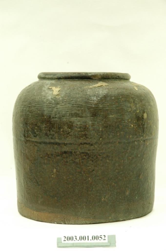 醬釉押印線紋方形陶罐 (共6張)