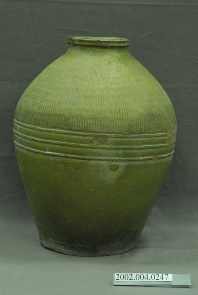 橄欖綠釉壓印紋陶甕 (共5張)