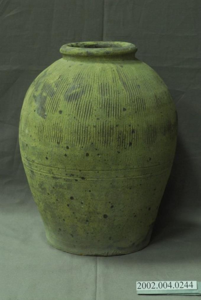 橄欖綠釉壓印紋陶甕 (共5張)
