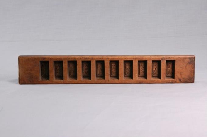 長條板單面雕十枚長方錠形糕印 (共14張)