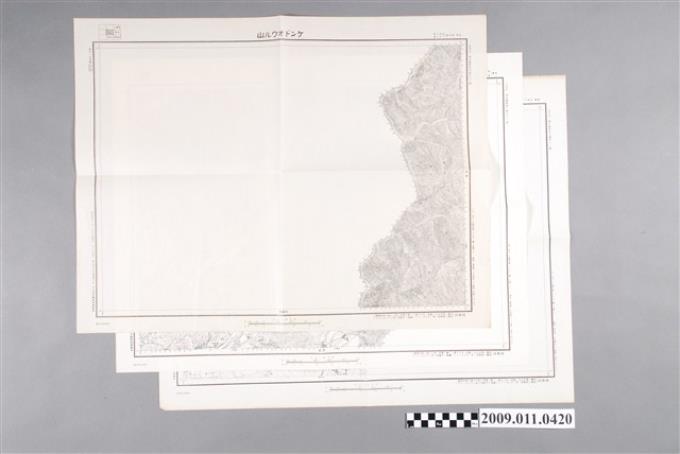 大日本帝國陸地測量部編繪〈五萬分一地形圖〉假製版臺南4號與6號與7號 (共1張)