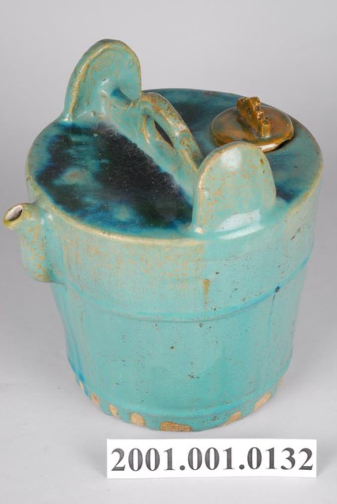 藍釉陶醬油罐 (共2張)