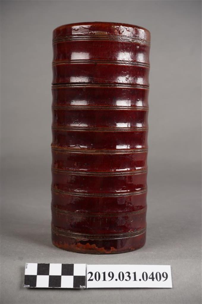木製圓柱形茶罐 (共4張)