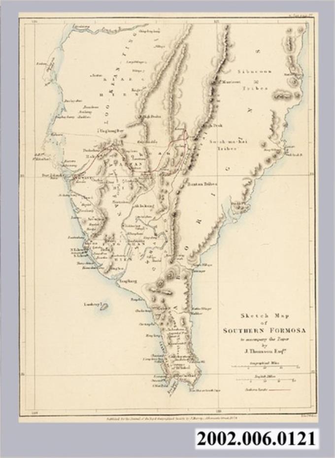 約翰湯姆生〈南部福爾摩沙地圖〉 (共2張)
