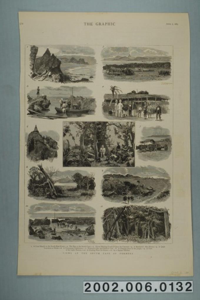 1883年4月7日英國《圖畫報》之〈福爾摩沙南海角〉 (共3張)