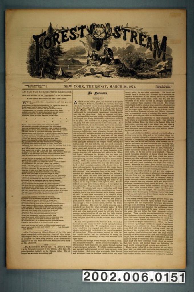 1874年3月26日《森林與河流》第2卷第7期 (共2張)