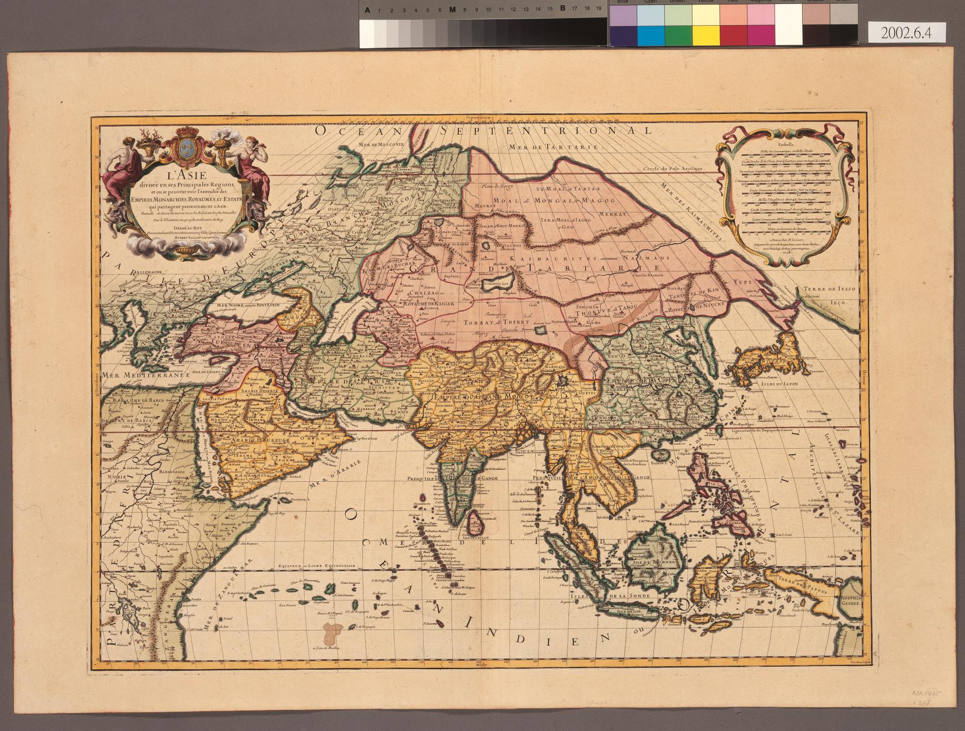Alexis-Hubert Jaillot〈亞洲六大地區圖〉 (共2張)