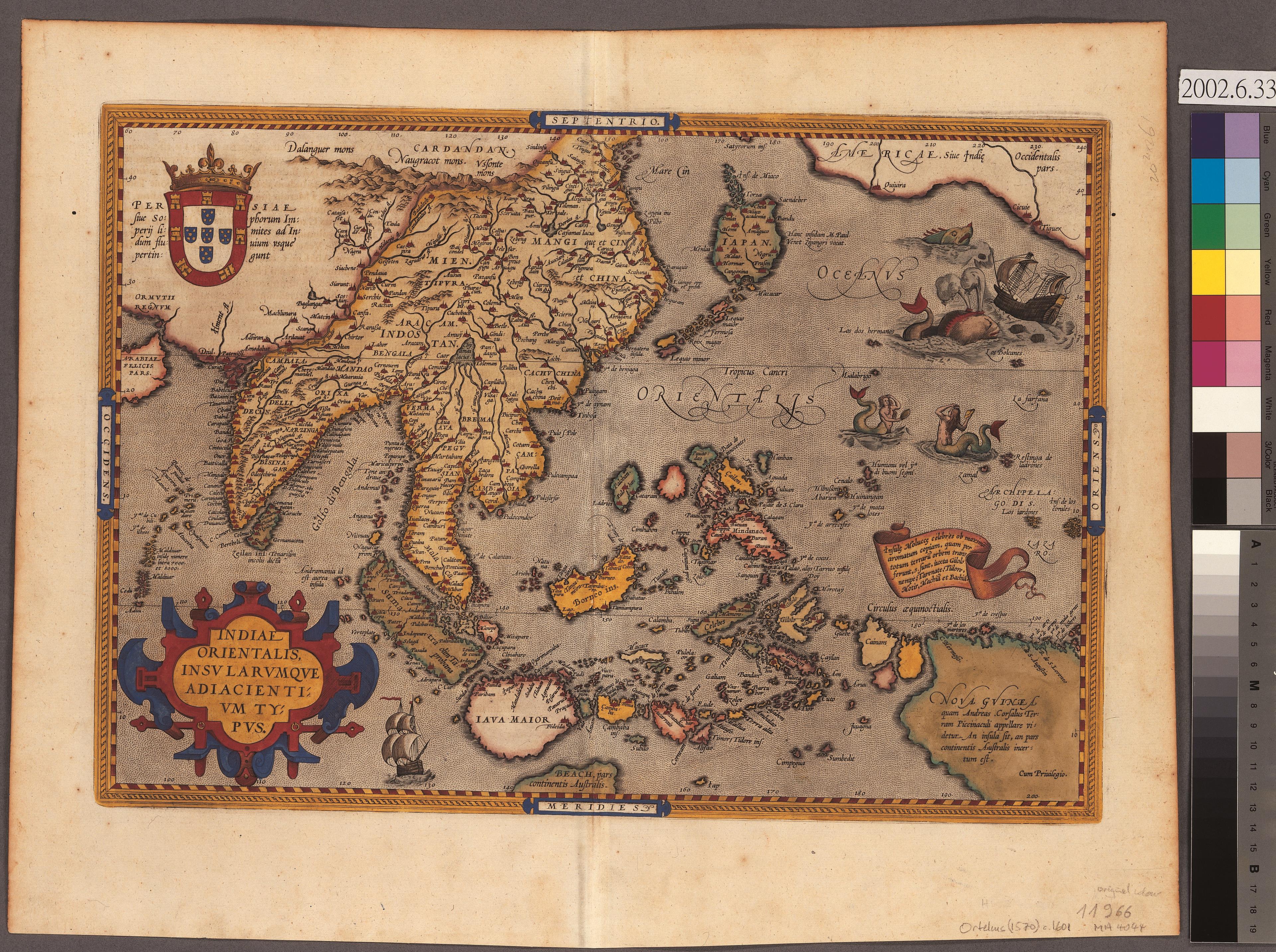 Abraham Ortelius〈東印度群島圖〉 (共3張)