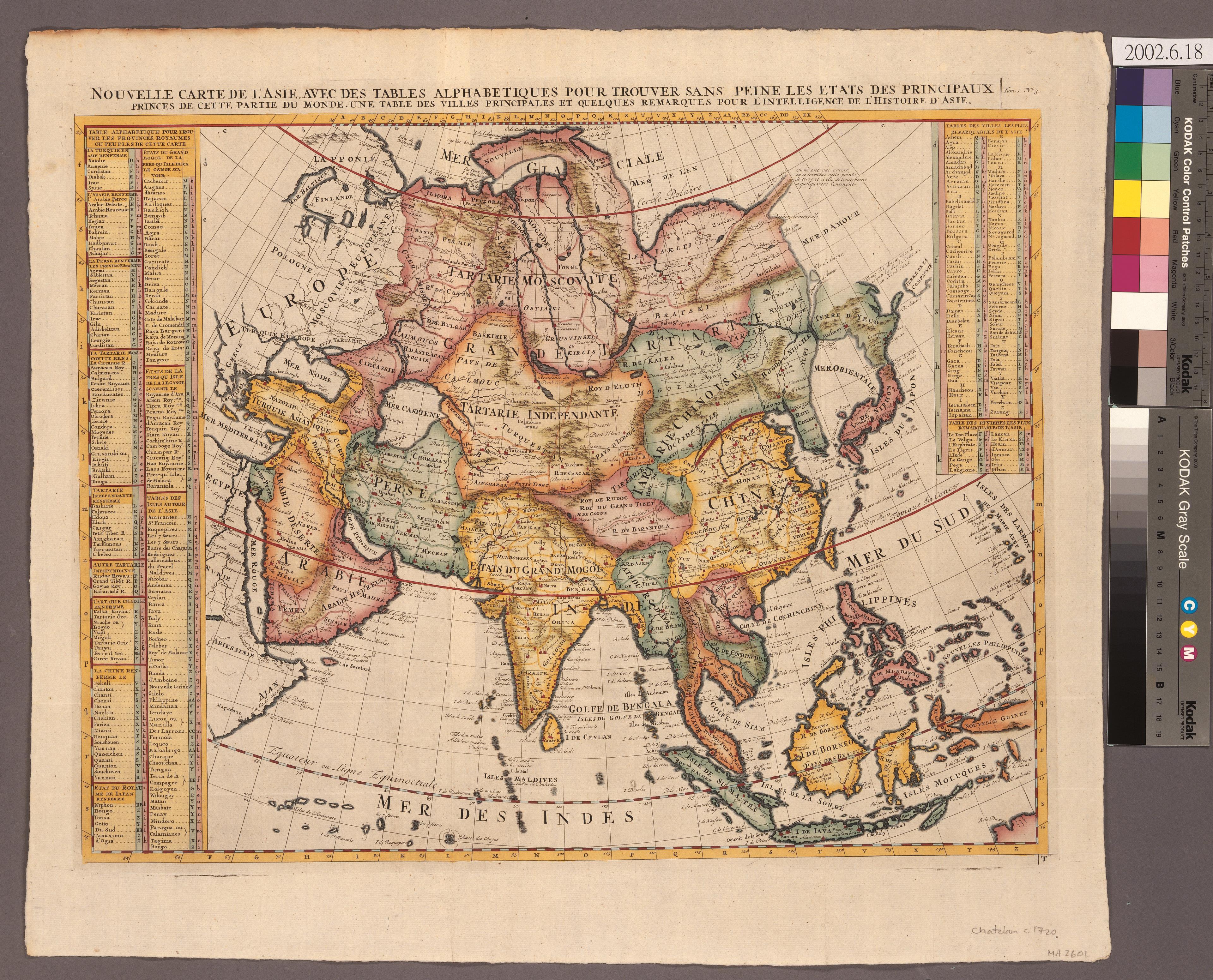 Henri Abraham Chatelain〈新亞洲地圖〉 (共2張)
