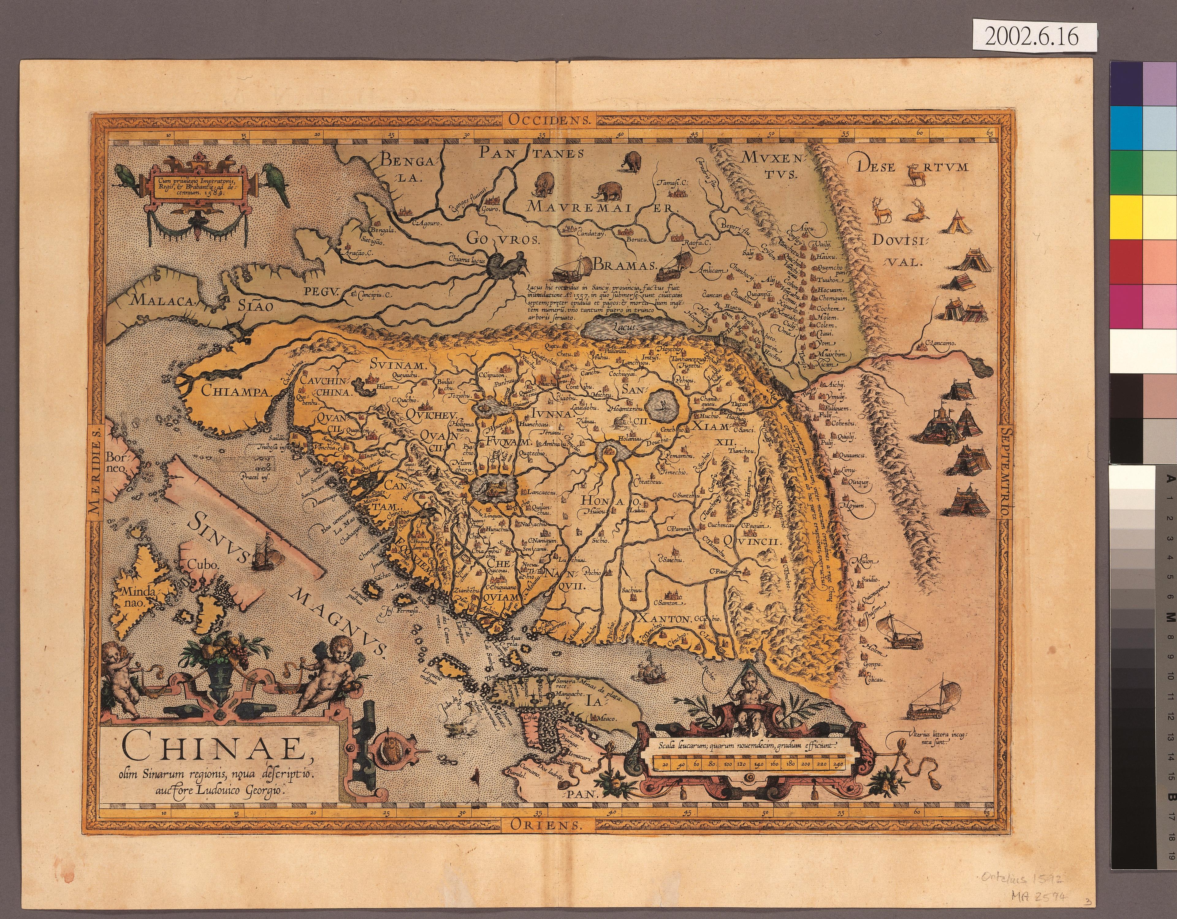 Abraham Ortelius與Ludovico Georgio〈中國地圖〉 (共3張)