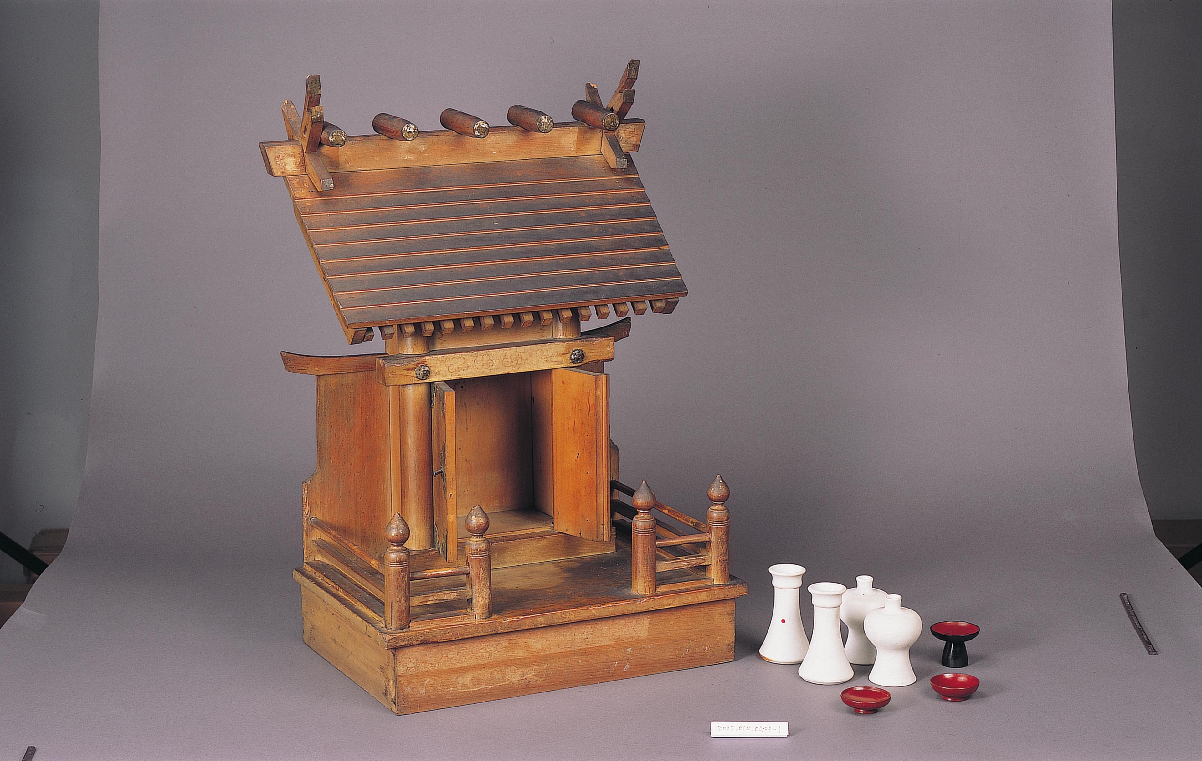 木製神社造型神龕組 (共3張)
